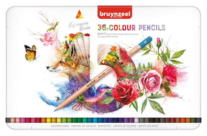 Bruynzeel Estuche de 36 lápices de color Expression Bruynzeel Estuche de 36 lápices de color Expression